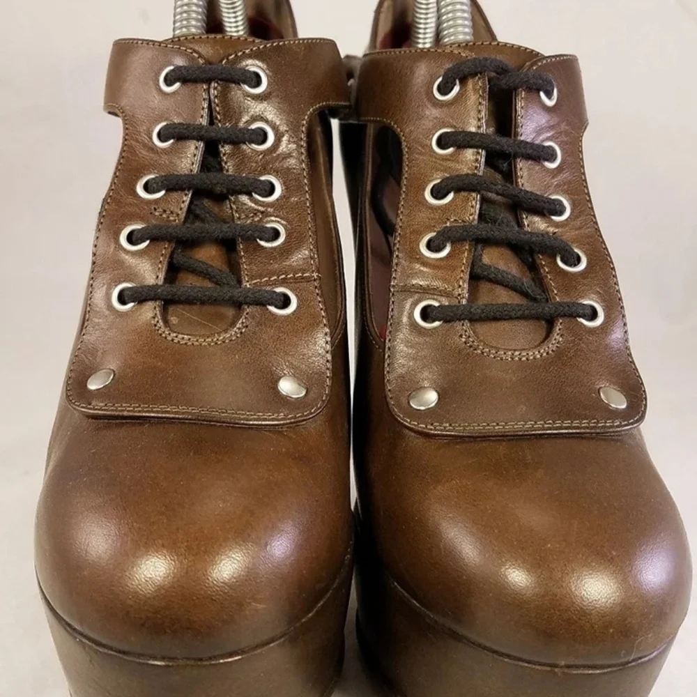 Brown Platform Heels - Picture 3 of 9